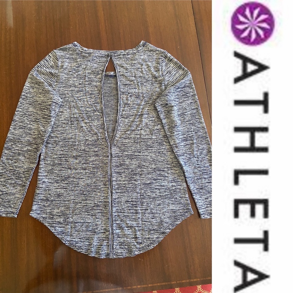 Athleta Long Sleeve Slit Back Top -  S